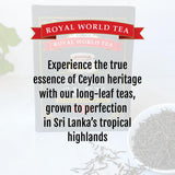 Royal World Loose Leaf Earl Grey Tea - Premium Blend of Bergamot & Ceylon Black Tea - Ideal for London Fog & Iced Drinks - Perfect for Recipes