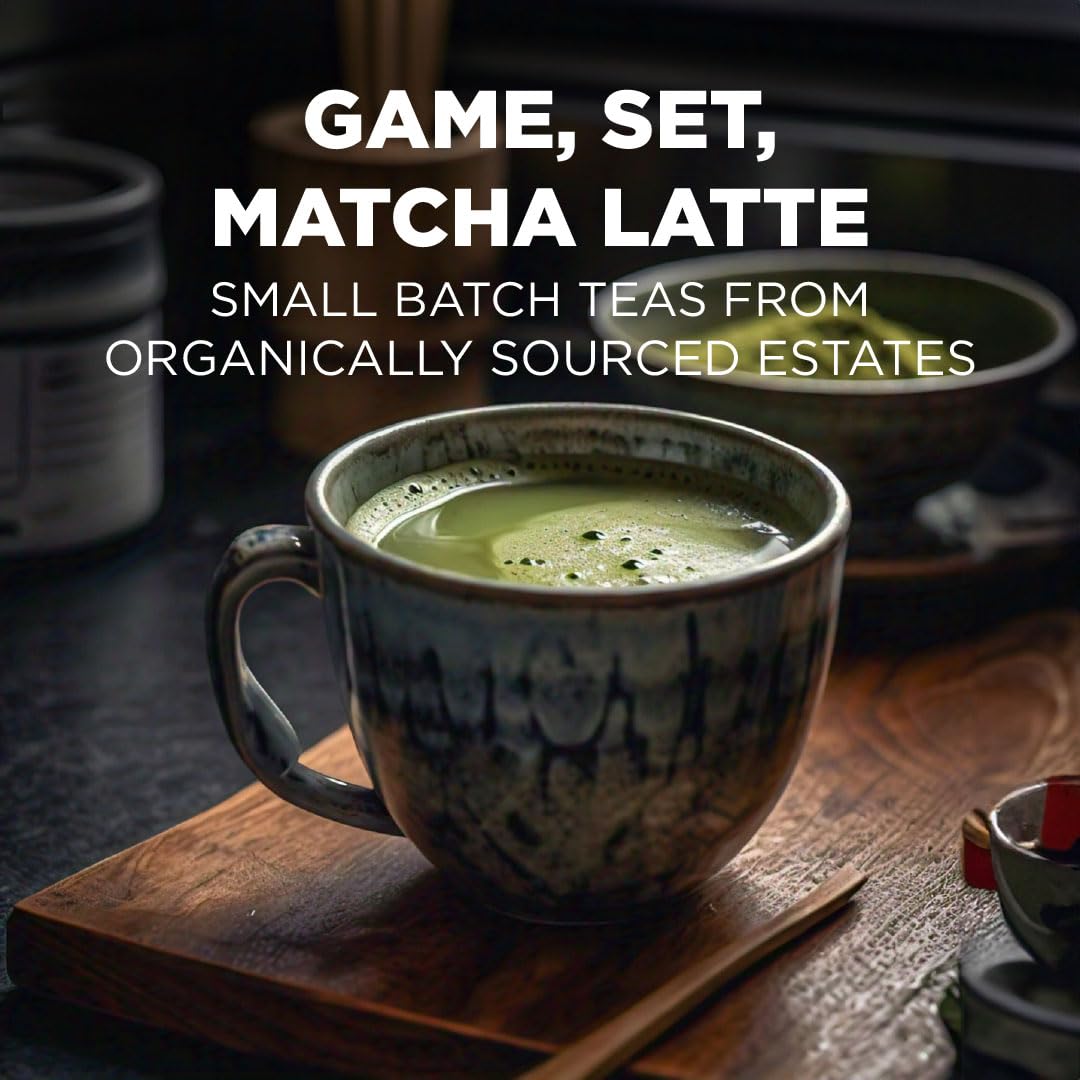 Maud's Instant Matcha Latte Mix, Flavored Drink Mix 10 Servings, 100% Gourmet Blended Tea Leaves, Hot Or Iced Matcha Latte - Just Add Water