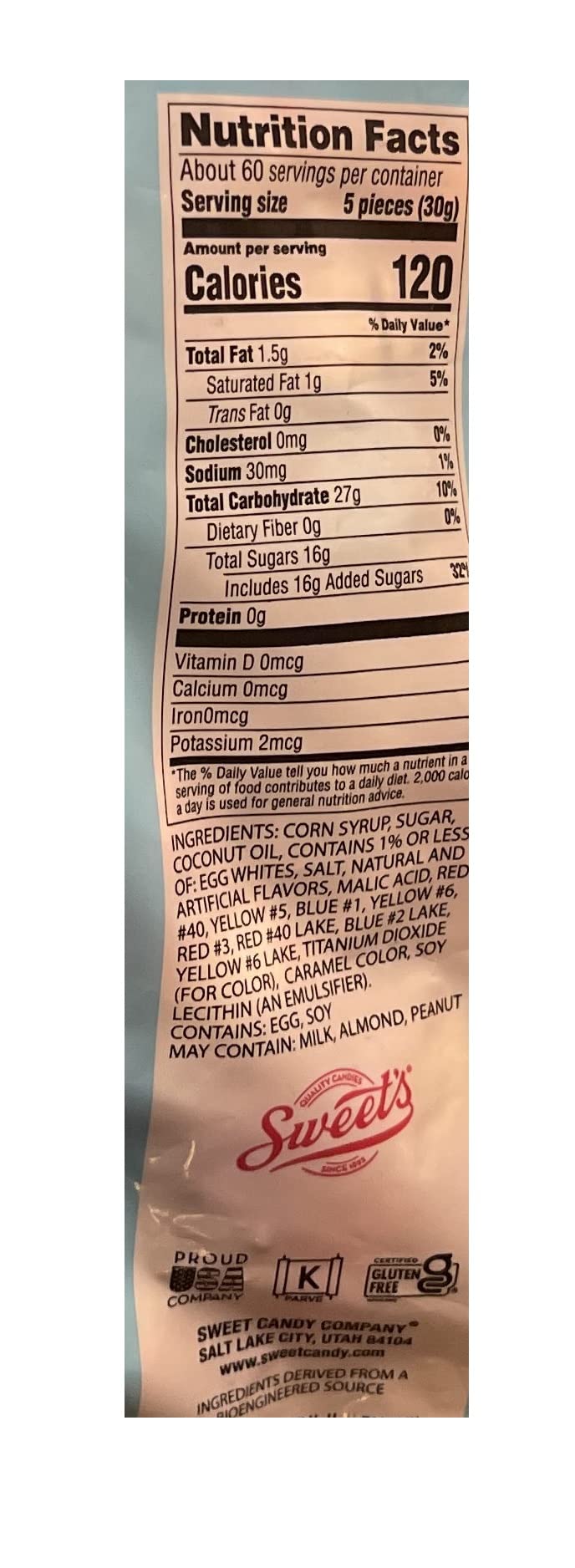 Salt Water Taffy10 Flavor Assortment Salt Water Gluten Free Kosher (4 LB)