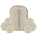 Wool Dryer Balls, 6 Pack - Natural Fabric Softener for Laundry, 100% Organic, Reusable for 1000+ Loads, Anti-Static, Reduces Drying Time, Baby Safe