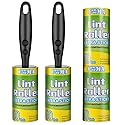 COMMEMA Lint Rollers for Pet Hair Extra Sticky, Pet Hair Remover Set Brush for Dog & Cat Hair Removal, Clothes, Furniture, 2 Handles with 4 Refills