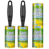 COMMEMA Lint Rollers for Pet Hair Extra Sticky, Pet Hair Remover Set Brush for Dog & Cat Hair Removal, Clothes, Furniture, 2 Handles with 4 Refills