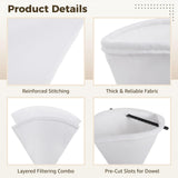 18 PCS Maple Syrup Filters Set, 3 Pcs Heavy Duty Boiling Filters & 15 Pcs Thin Non-Woven Fabric Pre Filter, Deep Cone-Shaped Strainers for Syrup, Oil