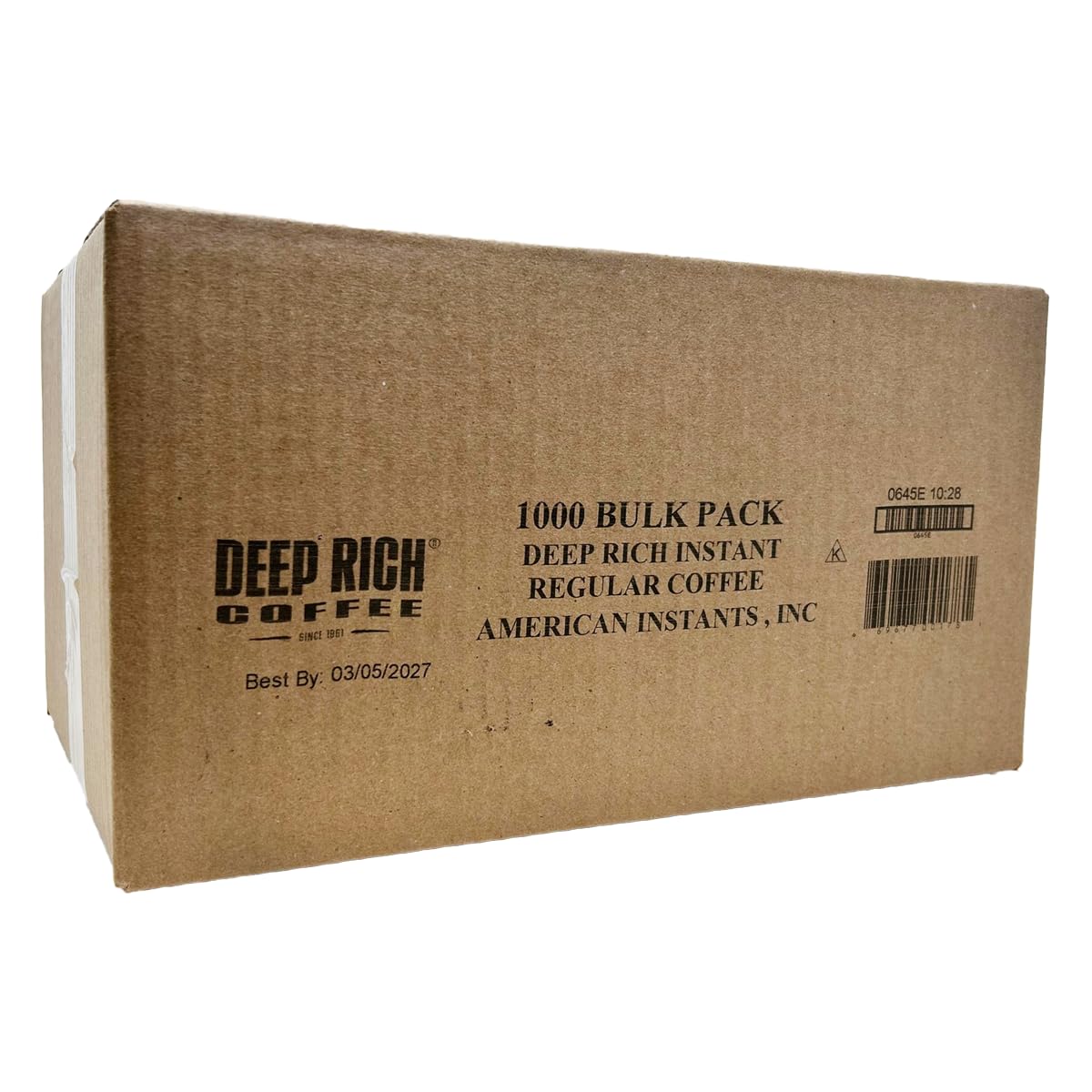 DEEP RICH Instant Coffee 1000-count Single Serve 1.4 gram packets
