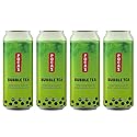 Pocas Bubble Tea with Tapioca Pearls, (Pack of 4, 16.5 oz), Asian Drinks, Refreshing Milk Tea with Boba Pearls (Honeydew)