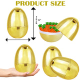 Chochkees 6 Inch Jumbo Golden Easter Eggs 12 Pack Metallic Gold, Goodie Basket Prize, Eggs, 6" Inch (12-Pack)