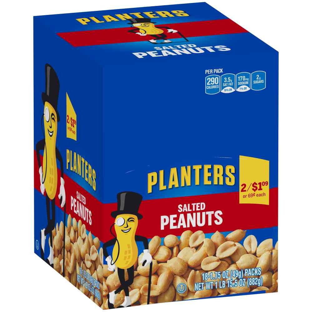 Planters Salted Peanuts, 1.75 Ounce -- 108 per case.
