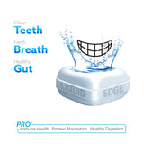 Liquid Edge SMILE Pro+ Remineralizing Probiotic Gum, Icy Mint, Zero Sugar, Vegan, 16 Pieces