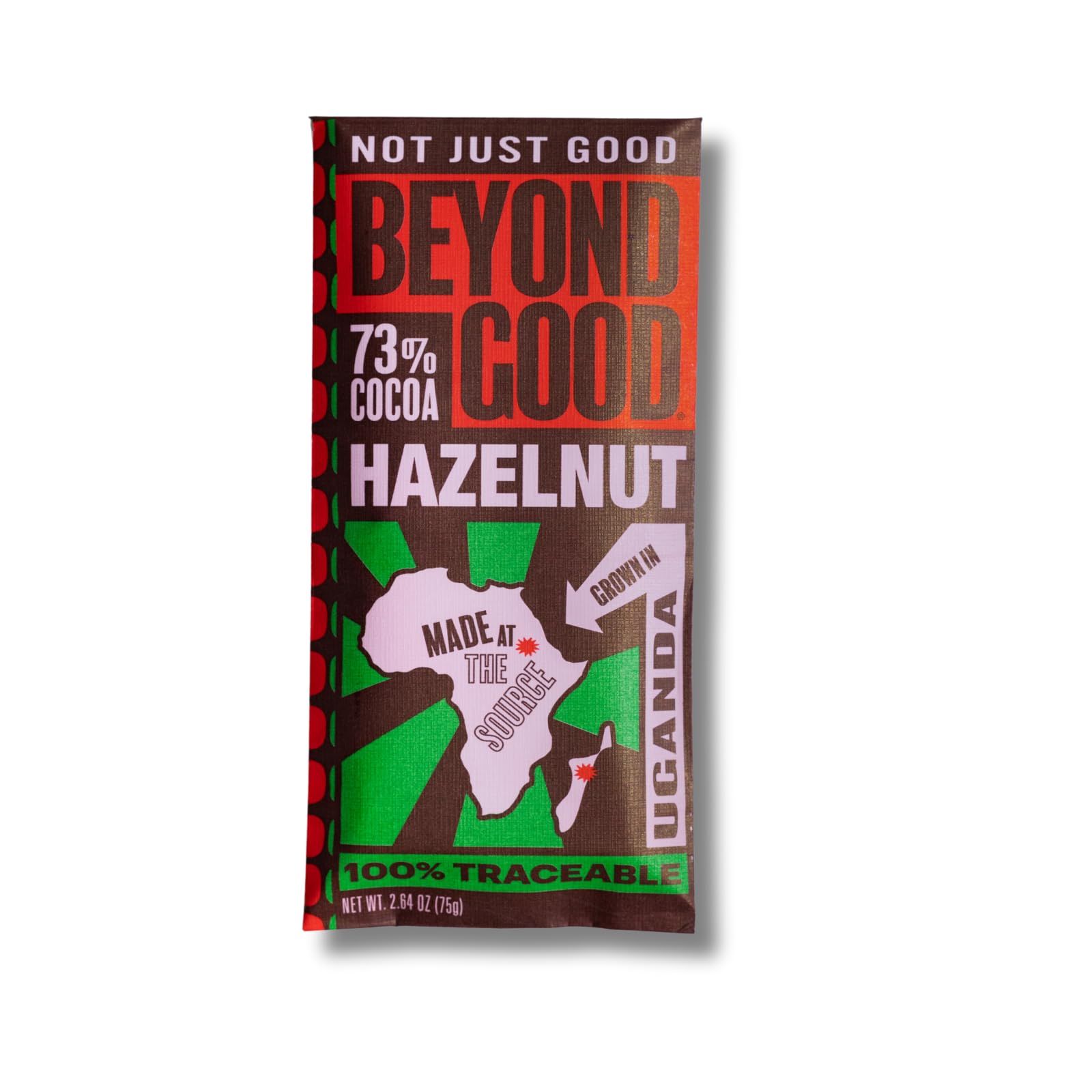 Beyond Good, Dark Chocolate Toasted Hazelnut Bar, 2.64 Ounce