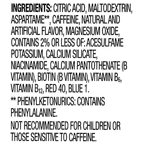 Great Value Sugar Free, Low Calorie ENERGY Blueberry Acai Drink Mix (Pack of 6)