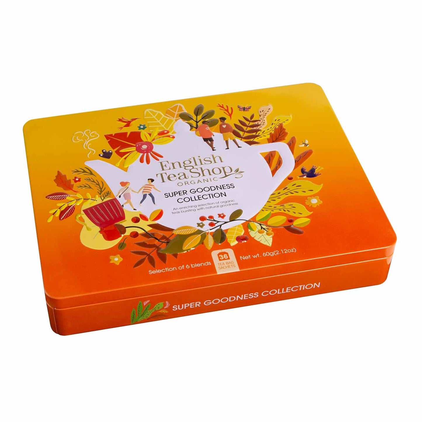 English Tea Shop - Super Goodness Collection- Gift Tin - 36 Tea Bag Sachets, 61.5g