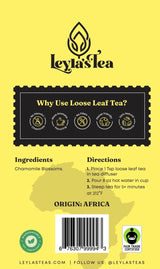Chamomile Tea Loose Leaf | Organic Chamomile Blossom Tea | Premium Quality for Outstanding Taste and Sweet Floral Aroma | Eco-Conscious Biodegradable