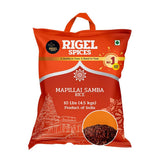 Rigel Spices | Mappillai Samba Red Rice | 12+ MONTHS AGED | BRIDEGROOM RICE | GLUTEN FREE | Ancient Red Rice (10 Lbs)