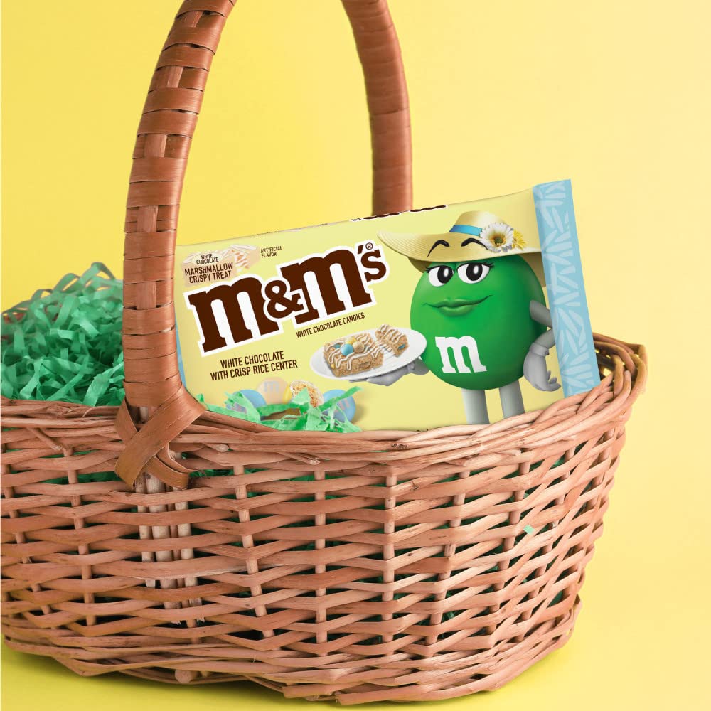 M&M'S White Chocolate Marshmallow Crispy Treat Pastel Easter Candy, 7.44 Oz Bag