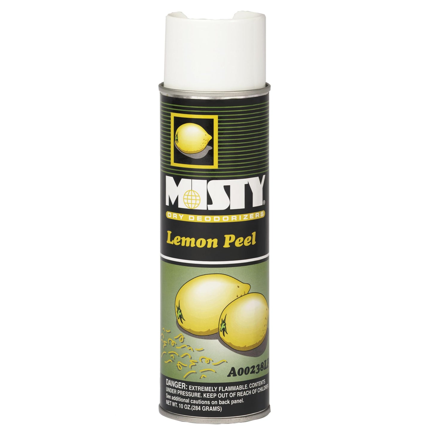 Misty Air Freshening Deodorizing Spray - Lemon Peel - 10 oz (Case of 12) - 1001842 - Premium Odor Neutralizer for Smoke, Organic Decay, and Other