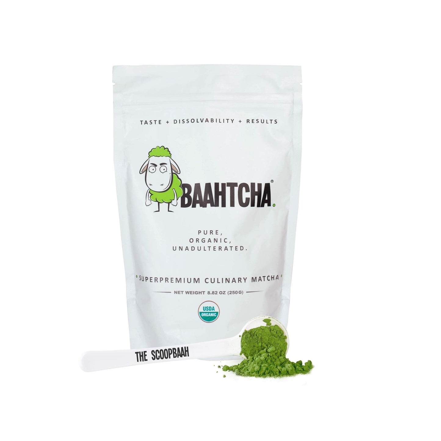 Baahtcha - USDA Organic Matcha Green Tea Powder - Premium Culinary Grade Natural Caffeine Energy Booster, Antioxidant, Kosher, Keto Friendly, Gluten