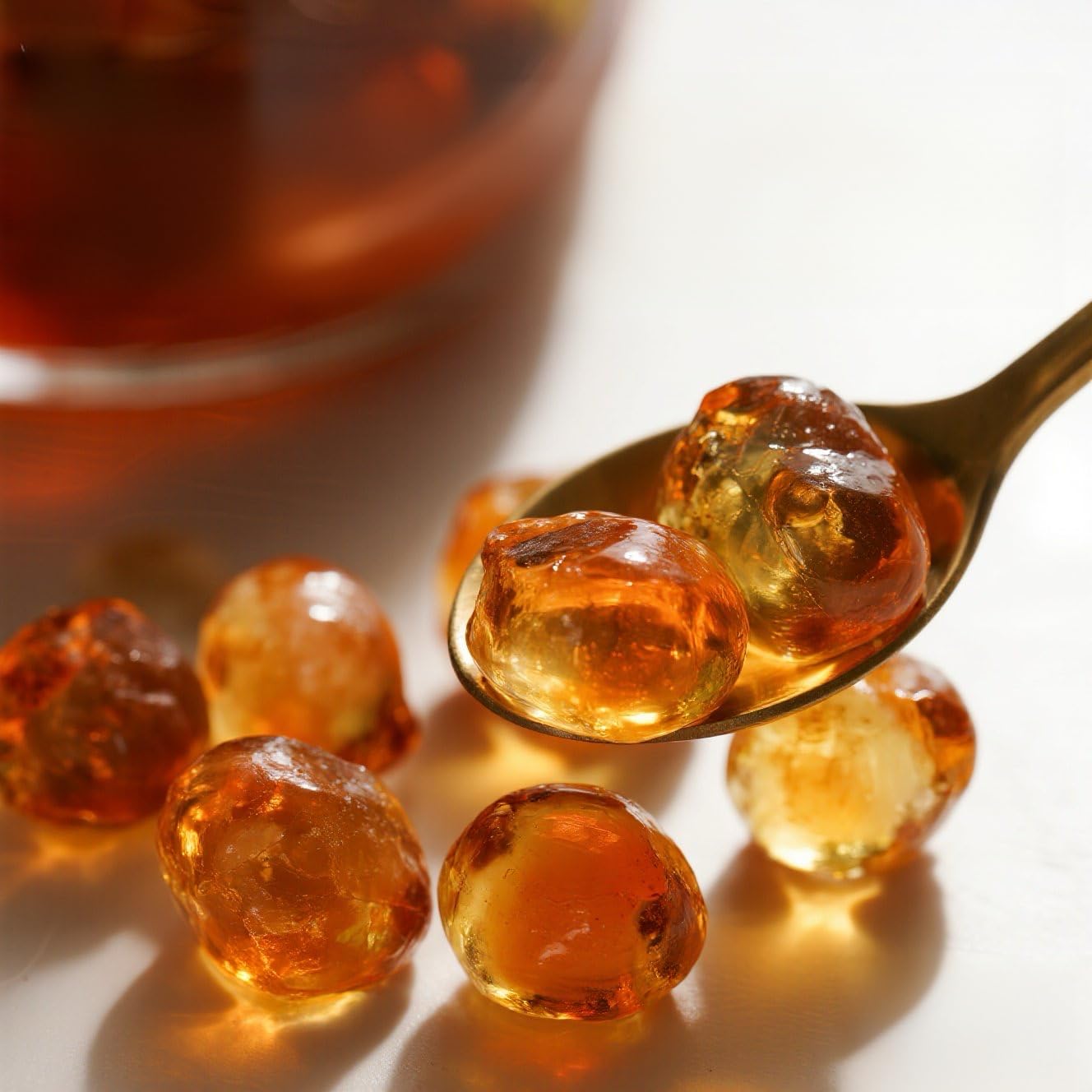 Royal Seafood USA 100% Natural Peach Gum jelly 225g Rich in collagen, No Additives, Desserts, Premium Tao Jiao ?????? ??