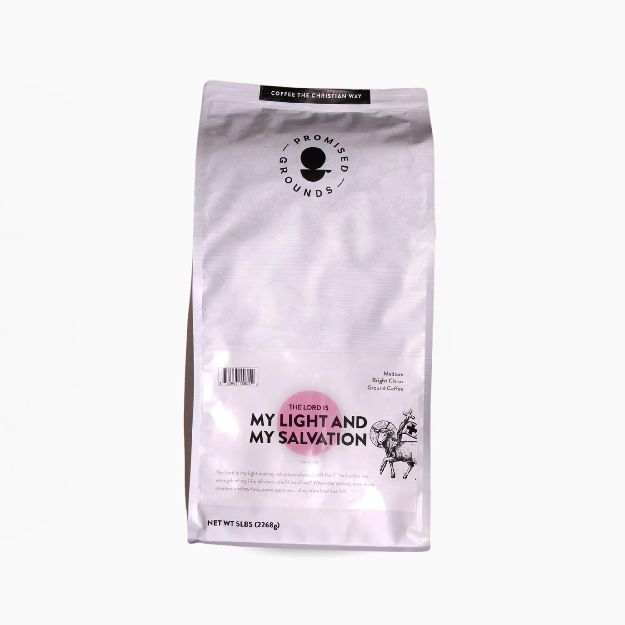 Psalm 27 | FIVE POUNDS | Single Origin Whole Bean Coffee 5 Lb | Medium Roast Christian Coffee | Missionary | Ethically and Organically Farmed |