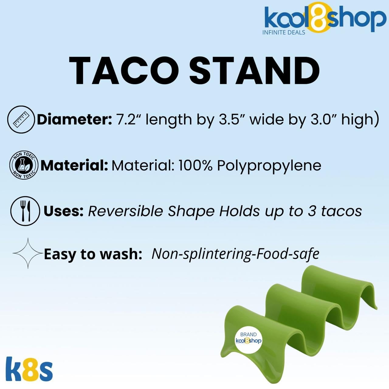 Herdez Taqueria Street Salsa Verde 9 oz Plastic Bottle 4 Pack + 1 Taco Stand by KOOL8SHOP Infinite Deals