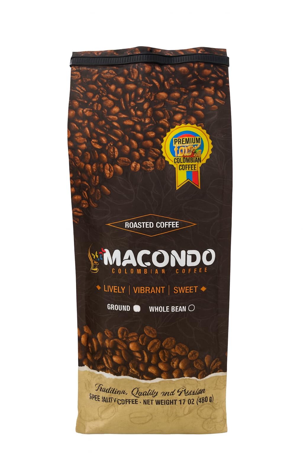 macondo colombian coffee, specialty coffee, 17 once, 100% Arabica