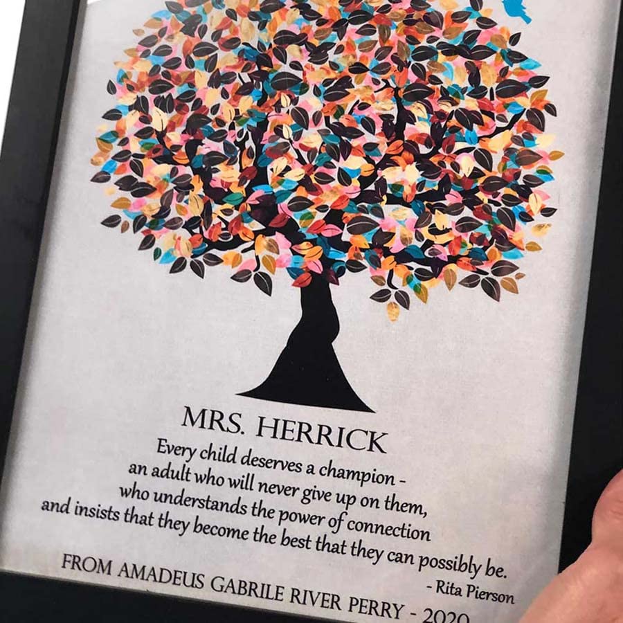 Lucky Tusk Personalized Thank You Gift For Mother of Groom Man of My Dreams Parents of Groom Gift Family Wedding Poem Magnolia Tree #LT-1150,