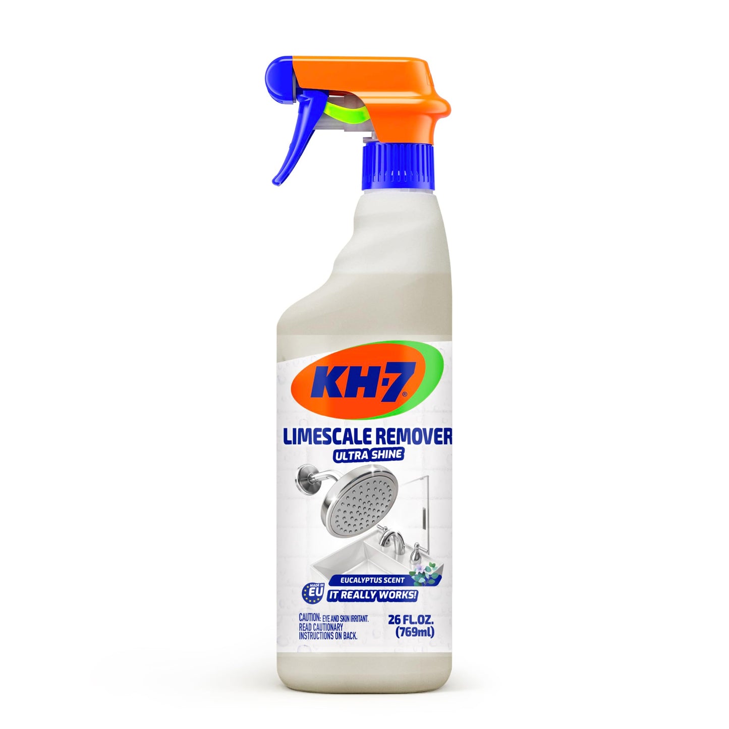 KH-7 Limescale Remover Spray - Removes & Prevents Limescale Build-Up | For Shower, Tiles, Sink & Fixtures | 26 oz
