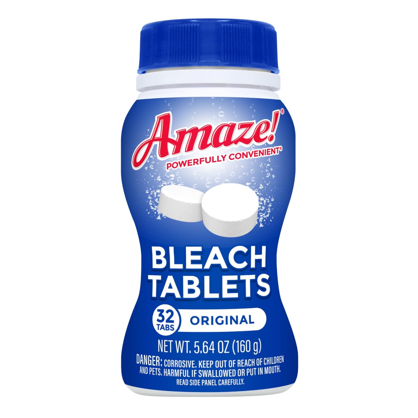 AMAZE Ultra Concentrated Bleach Tablets [32 tablets] - Original Scent - for Laundry, Toilet, and Multipurpose Home Cleaning. No Splash Liquid Bleach