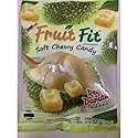 Fruit Fit Brand, Durian Flavored Soft Chewy Candy with Durian Pulp 84 g X 2 Packs