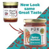 PUR Spices Original Spicy Harissa Paste I Hot Sauce for Cooking and Dipping I Spicy Chili Pepper and Garlic Paste | Middle Eastern Inspired | Plant