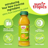 Sun Tropics Pure Calamansi 100% Juice - 4 Pack, 10 Oz Each | 100% Pure, Not From Concentrate | Refreshing Citrus Juice for Drinks, Cocktails, Cooking