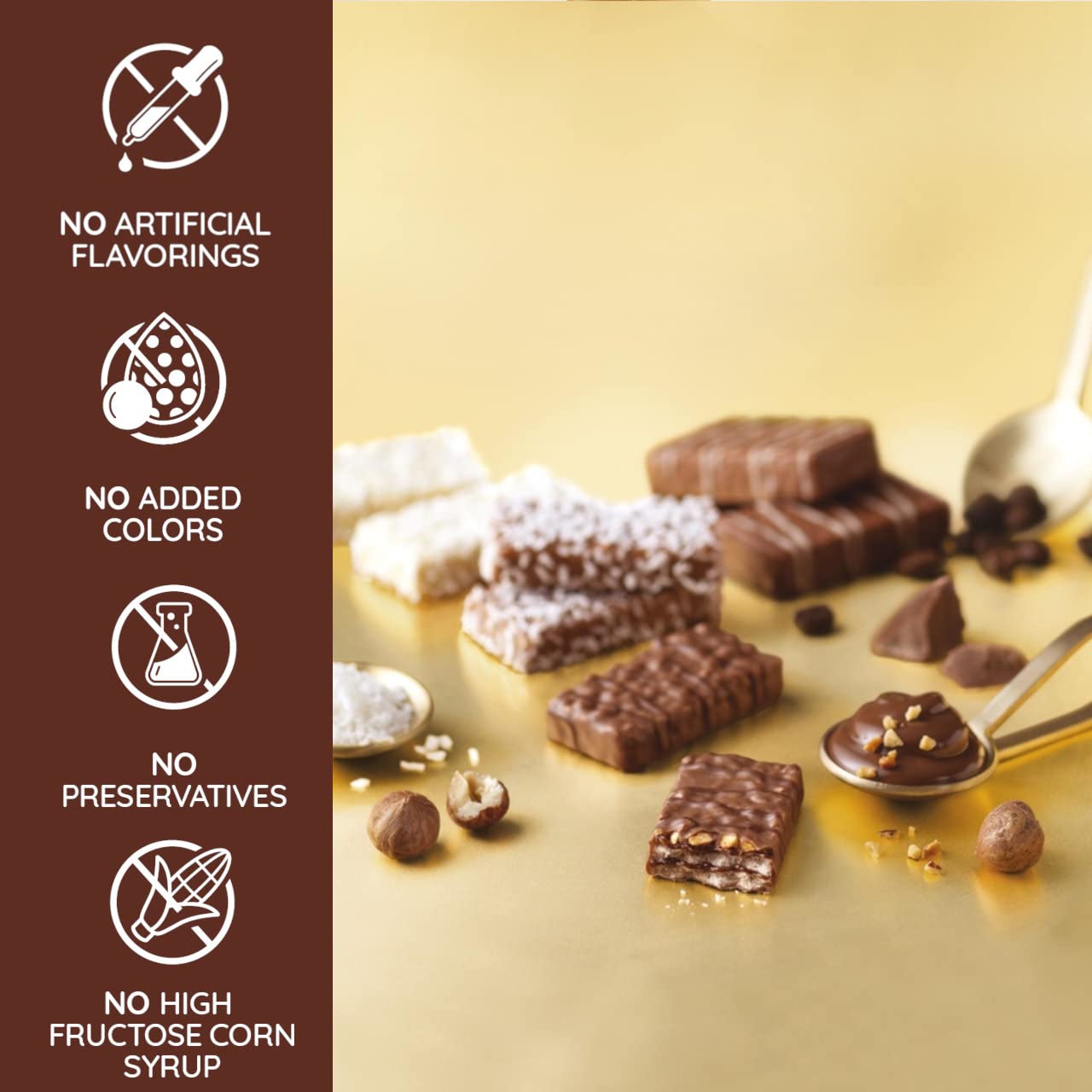 Loacker Patisserie Dark Hazelnut 12 Chocolate Covered Premium Wafer Fingers, Indulgent Snack, Perfect to Share, Nothing Artificial, 3.53oz