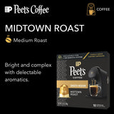L'OR Barista Coffee Pods, 10 Count Peet's Midtown, Single-Serve Aluminum Capsules Compatible with the L'OR BARISTA System, 10 Count (Pack of 1)