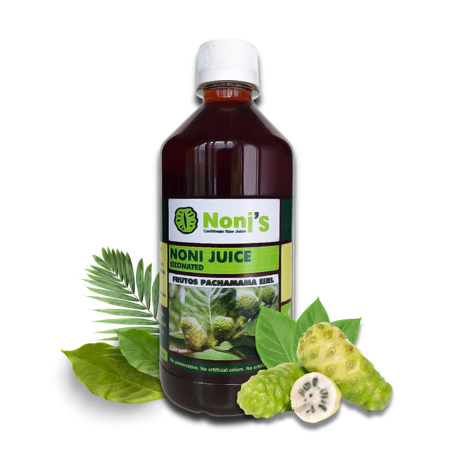 Frutos Pachamama Organic Noni Juice 100% Pure - Raw Ozonated Noni Extract from Dominican Republic | Natural Superfood Drink | Immune Booster