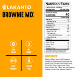 Lakanto Sugar Free Brownie Mix - Sweetened with Monk Fruit Sweetener and Erythritol, Keto Diet Friendly, Delicious Dutched Cocoa, High in Fiber, Low Net Carbs, Gluten Free, Easy to Make Dessert (Pack of 1)