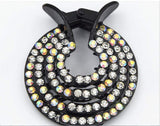 Half ball hair clip high grade Rhinestone personality fashion pagoda spiral horsetail hairpin headdress (White & AB)
