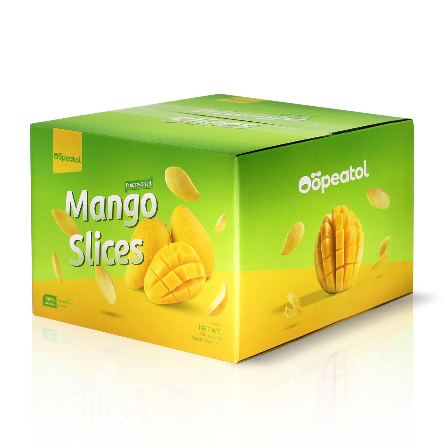 Mango Chips Crispy Freeze Dried Mango Slices, No Sugar Added Dried Fruit Snacks, Healthy Vegan Snacks for Kids & Adults, Lunch Box, Travel, Office