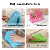ROZHOME Microfibre Towelling Tea Towels Pack of 12, Dish Cloths Absorbent and Lint Free, Multi-Purpose Microfibre Dish Rags for Kitchen 11.8 x 11.8
