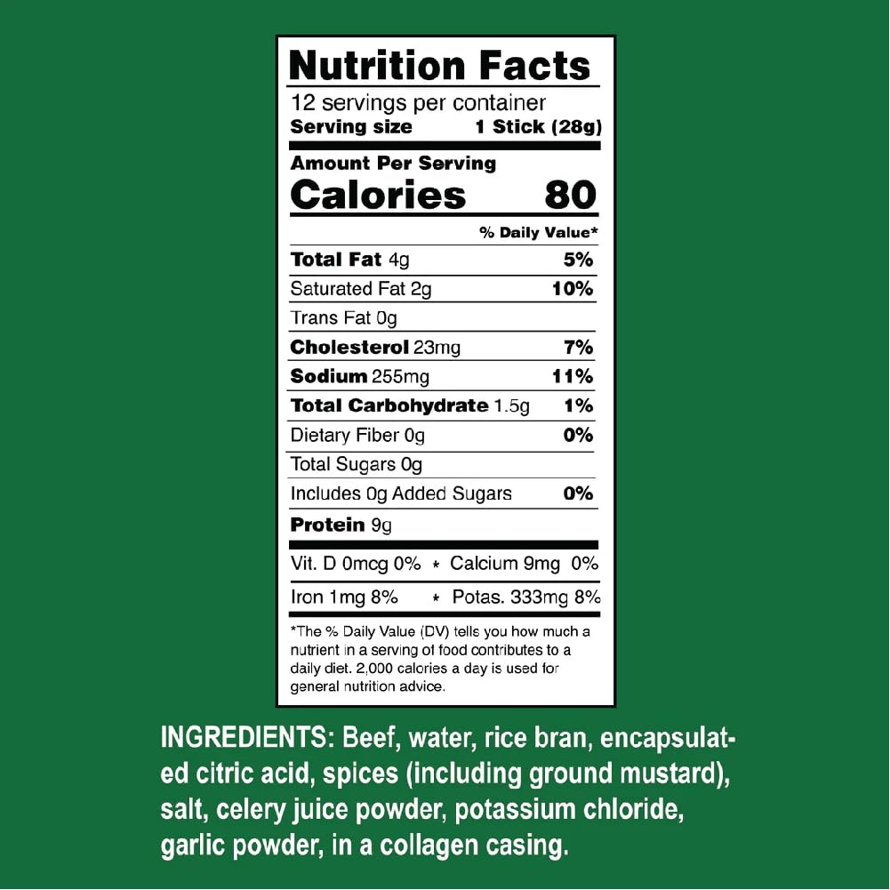 Ostrim Beef Snack Sticks, 1oz, High Protein, Keto & Paleo Friendly, Sugar Free, Gluten Free, No MSG, No Nitrates (Pack of 12) (1 oz, Original)