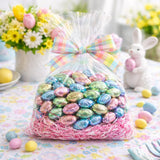 Milk Chocolate Eggs - 1 lb Bulk Gift Bag - Individually Wrapped Pastel Foil & Candy Coated Spring Treats - Perfect for Easter Baskets