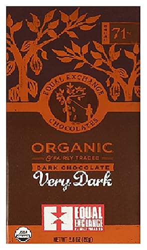 Equal Exchange Organic Very Dark Chocolate Bars, 2.8 Ounce (Pack of 12)