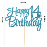 Blue flash 14th birthday cake topper ? happy 14th birthday cake topper?14th birthday party cake decorations