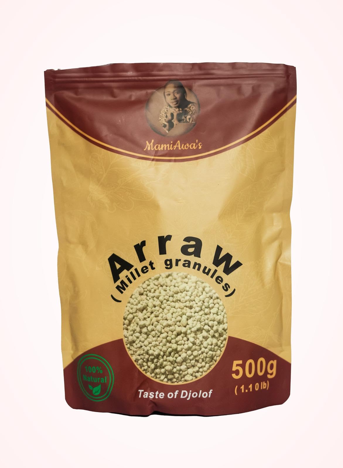 MamiAwa's Arraw Millet, African Cuisine, West African Dried Millet Porridge, 500g