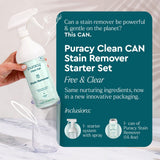 Puracy Natural Stain Remover - Clean Can - Fabric Stain Remover for Clothes Laundry - Stain Treater - Active Enzyme Laundry Stain Remover Spray - Spot