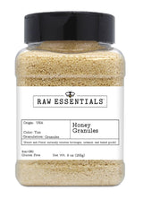 Raw Essentials Honey Granules - Natural Sweetness for Oatmeal, Yogurt, Beverages, and Desserts - Non-GMO and Gluten-Free - 9 Ounce Container