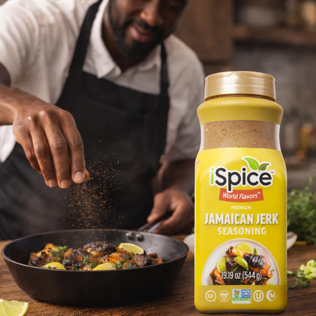 iSpice Blend | Jamaican Jerk | 19.19 oz | Mixed Spice & Seasoning | Bulk Size | Halal | Kosher (Jamaican Jerk)