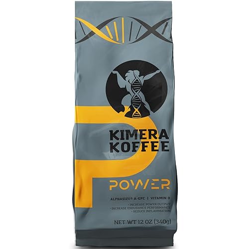 Kimera Koffee Power Blend - Organic Medium Roast Nootropic Coffee with Alpha-GPC, 12oz Ground