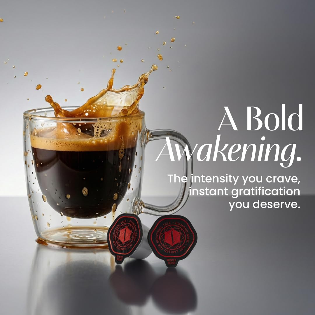 Luxury Dark Roast - 162mg Caffeine, Hot or Iced Craft Instant Coffees, Cold Brew Coffee, Double Shot Espresso, 12 Counts, 100% Arabica, Sugar Free, No