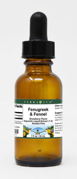 Fenugreek & Fennel Glycerite Liquid Extract (1:5) - Strawberry Flavored (1 oz, ZIN: 522458) - 3 Pack