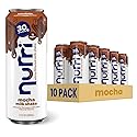 Nurri - 30g Protein Ultra Filtered Milk Shake - Mocha- with Caffeine for Energy, Lactose Free, Low Sugar, 150 Calories, 10 Vitamins and Minerals - 11