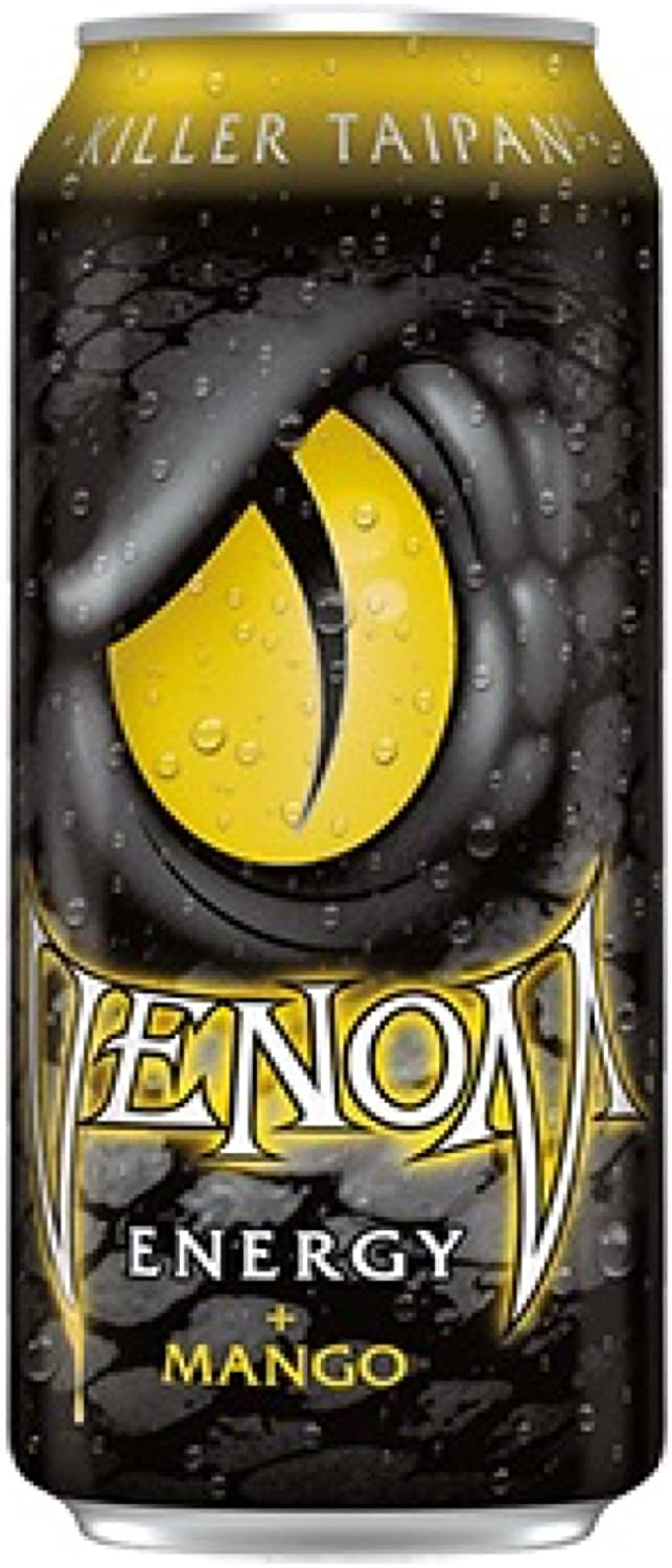 Venom Energy Drink 16 oz 24 Cans of Killer Taipan Mango
